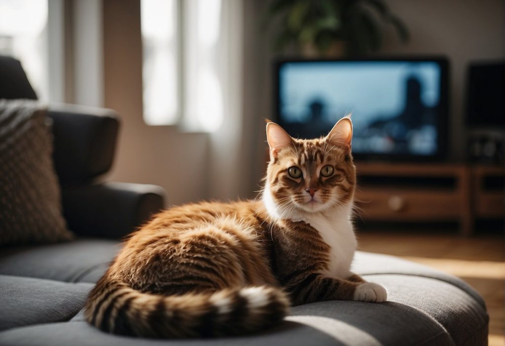 Should I leave the TV on for my cat? 
