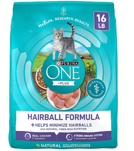 Purina ONE Natural Cat Food for Hairball Control