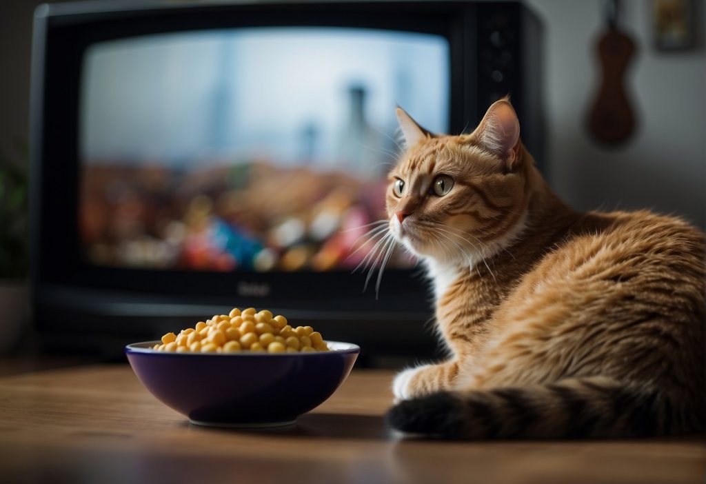 Cat can react to tv by audio