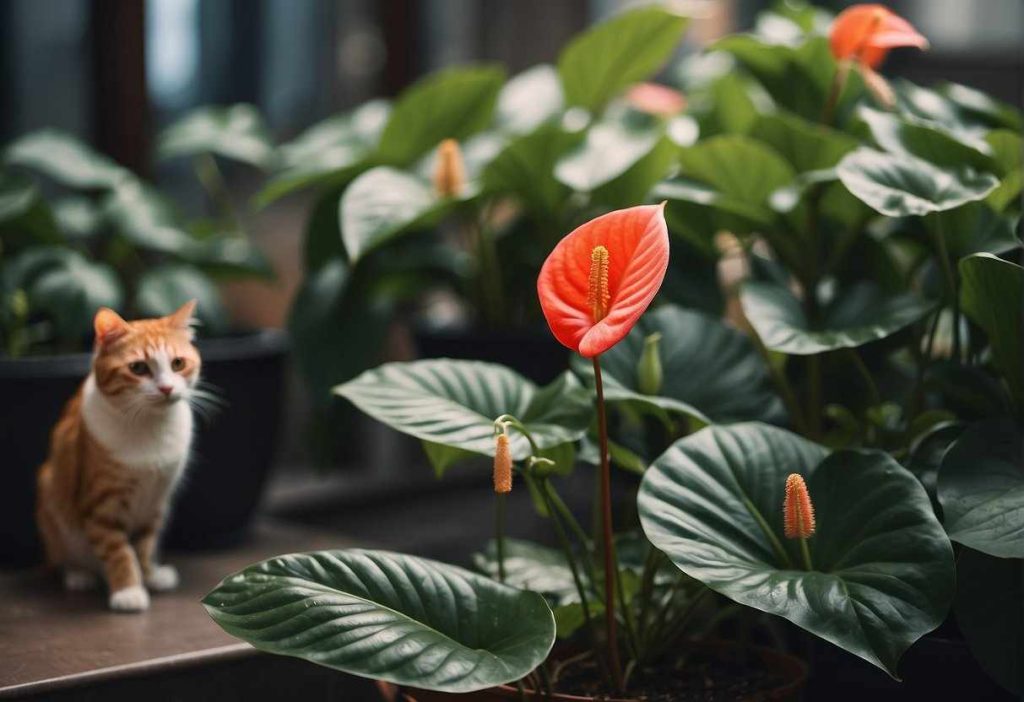 Anthurium plants and your cats