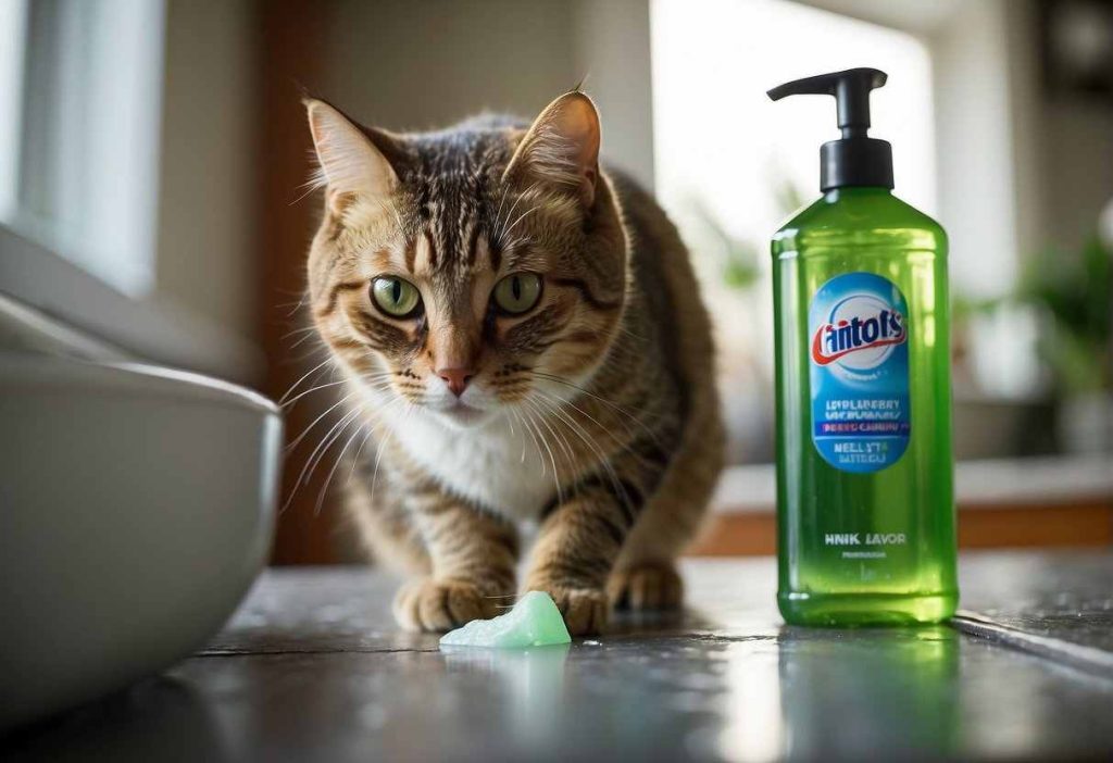 your cat sneaking a lick of soap
