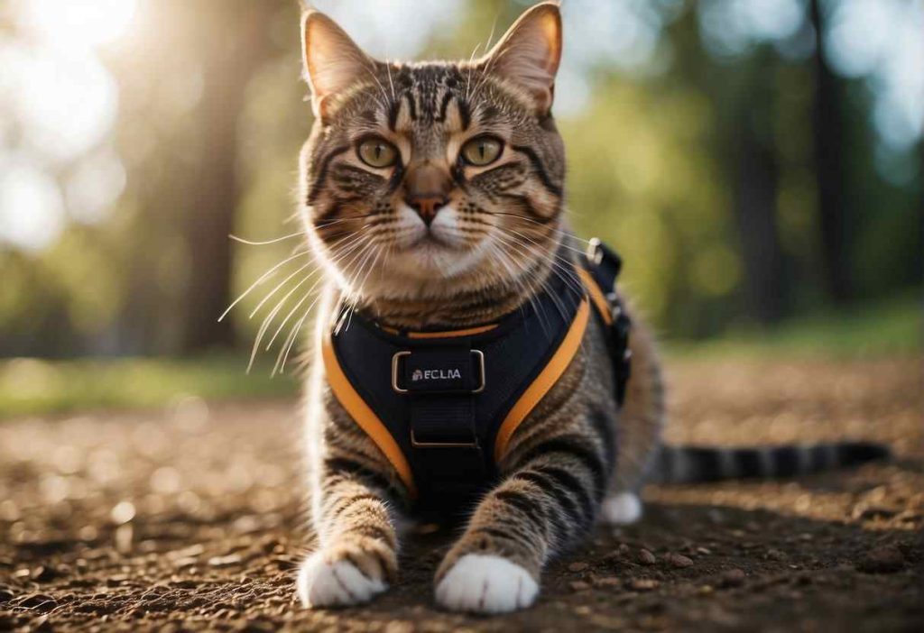 how to put on a cat harness
