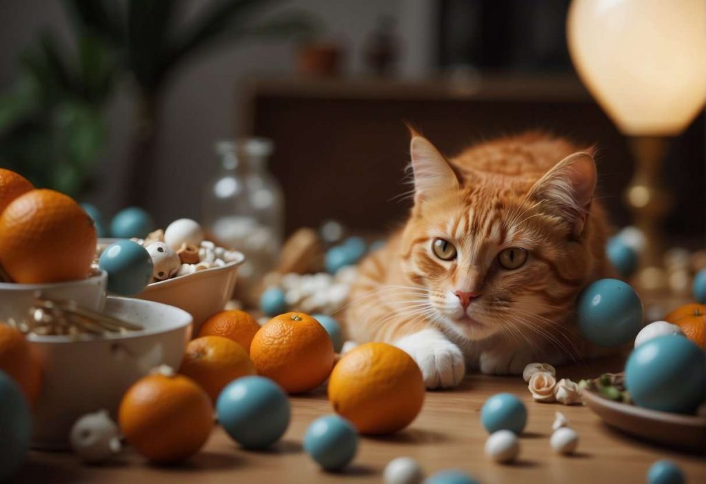 Orange cats know with their playful antics