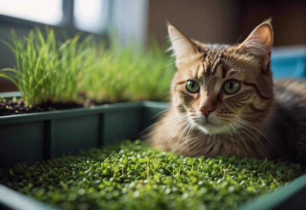 Clumping properties of grass seed cat litter