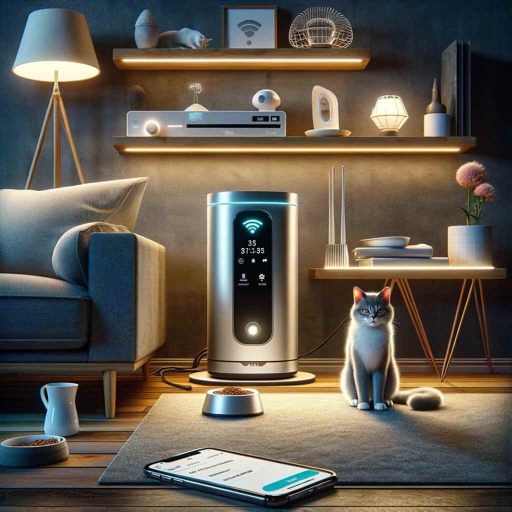 automatic cat feeder relies on Wi-Fi connection