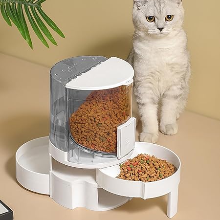 PINVNBY Pet Feeder and Water Dispenser Set