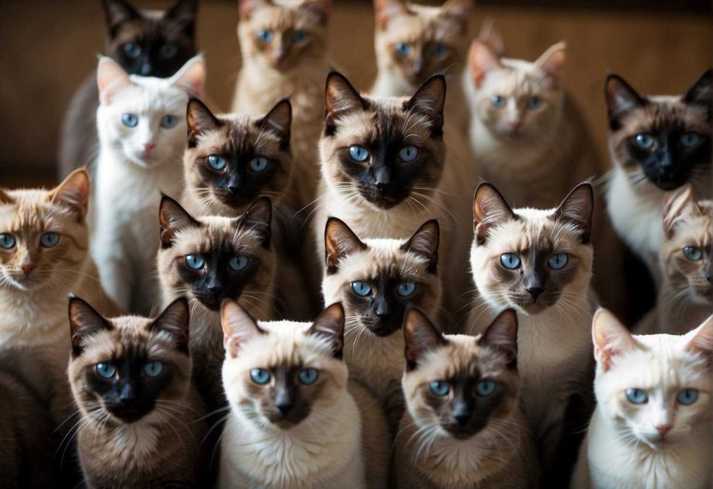 Different types of siamese cats