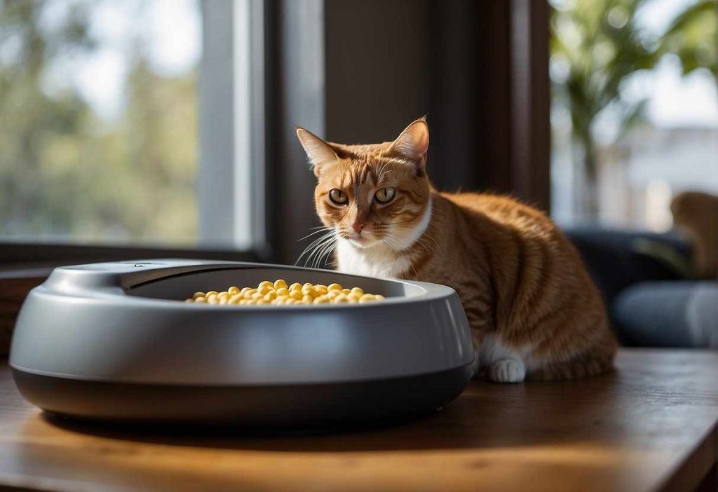 Your cat and their new automatic feeder