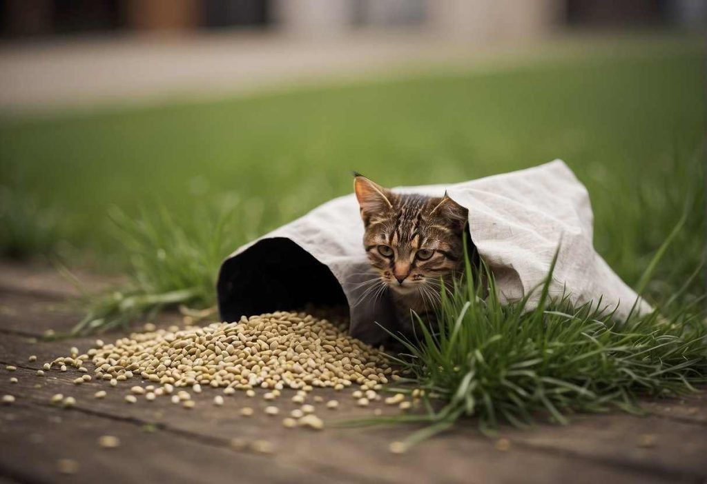 Grass seed as cat litter 